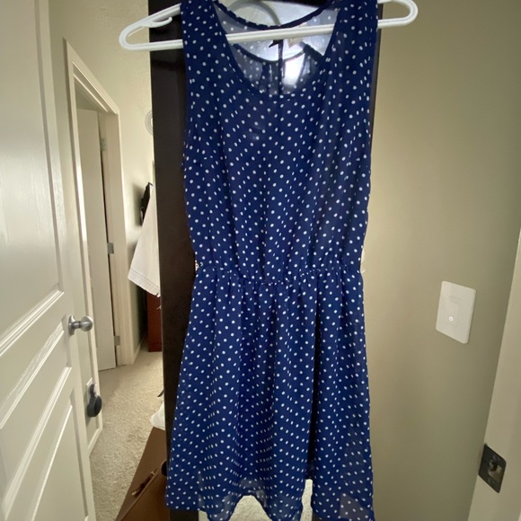 H&M Blue Polka dots Sheer Dress - Picture 2 of 6
